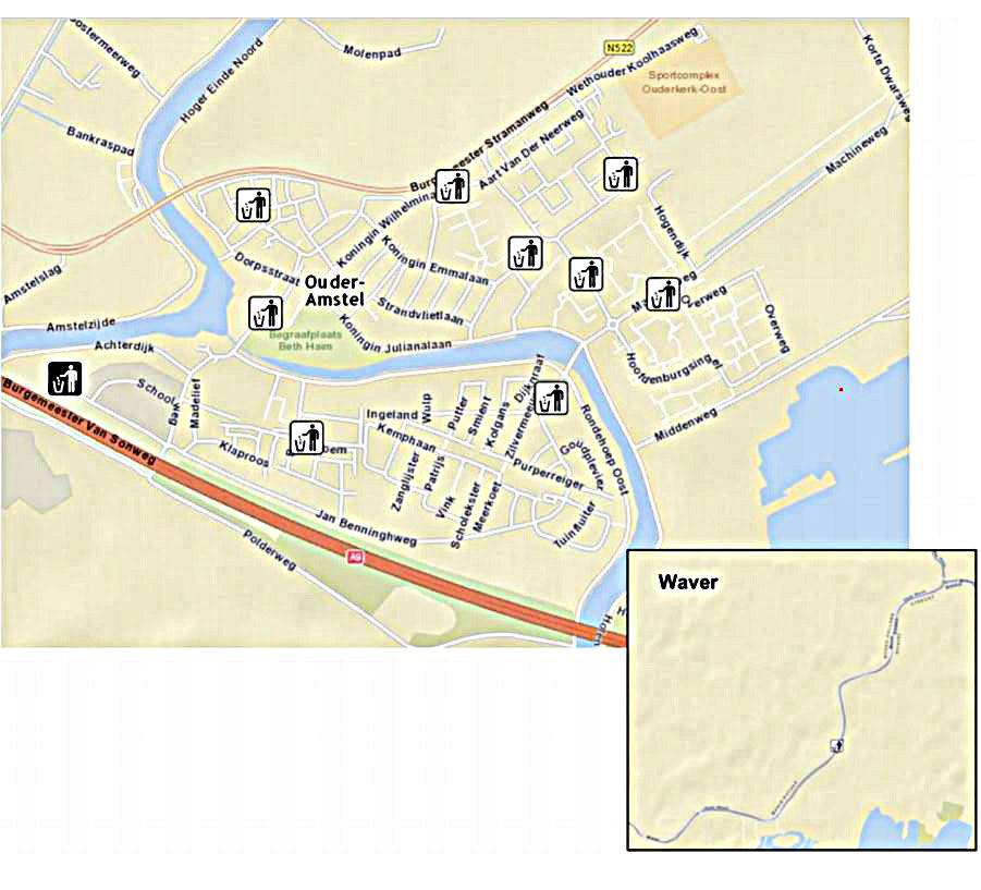 locaties milieuparkjes ouder-amstel. Voor de locaties zie de tabel 'Milieuparkjes ondergrondse containers Ouder-Amstel' en volg de link naar 'milieudepots' voor adressen en openingstijden van de milieudepots in Duivendrecht en Ouder-Amstel. 